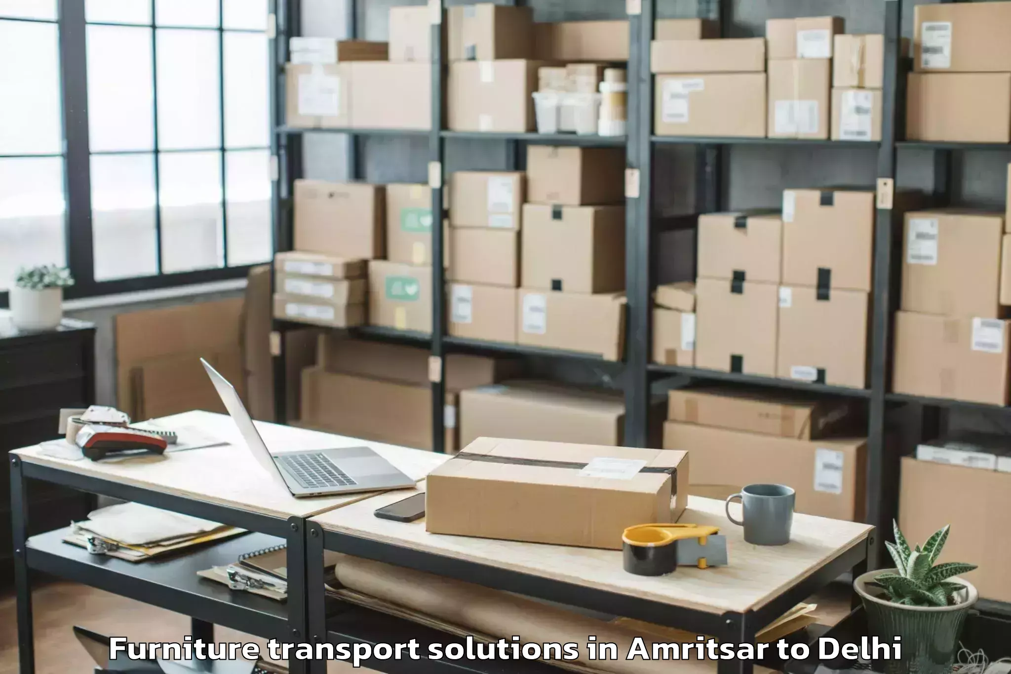 Book Amritsar to Najafgarh Furniture Transport Solutions Online